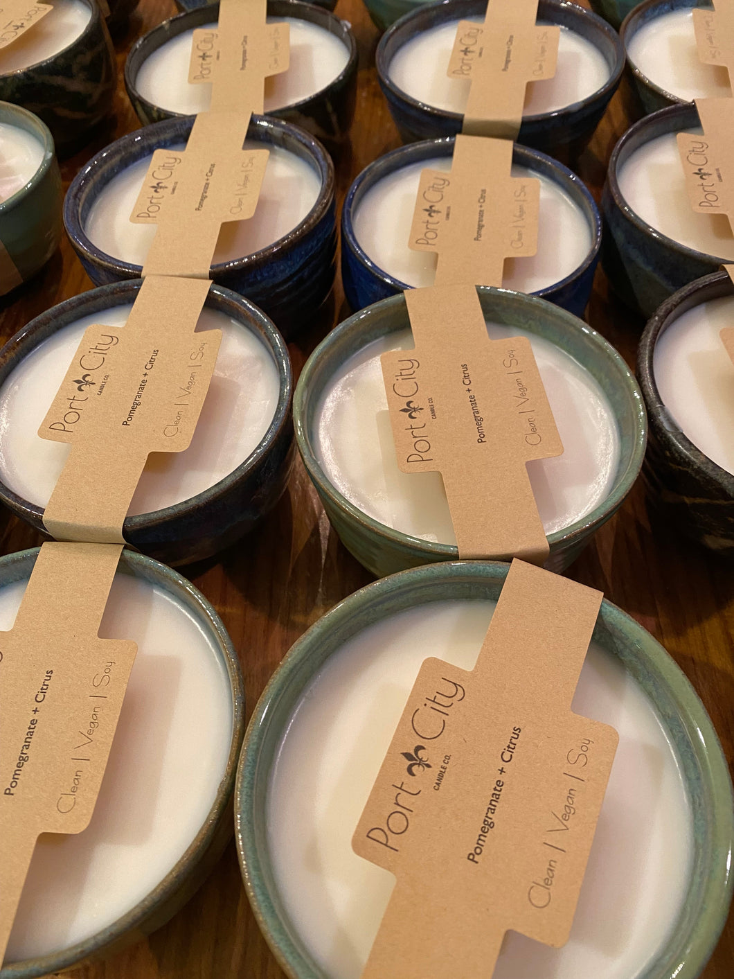 Pottery Candle: Pomegranate + Citrus